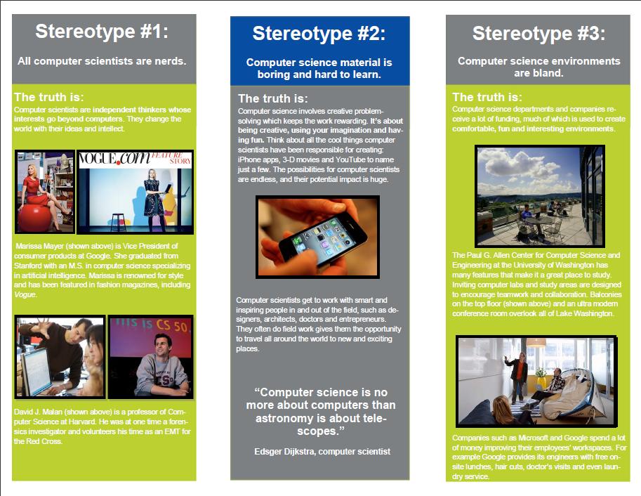 Debunking Stereotypes Brochure - student version